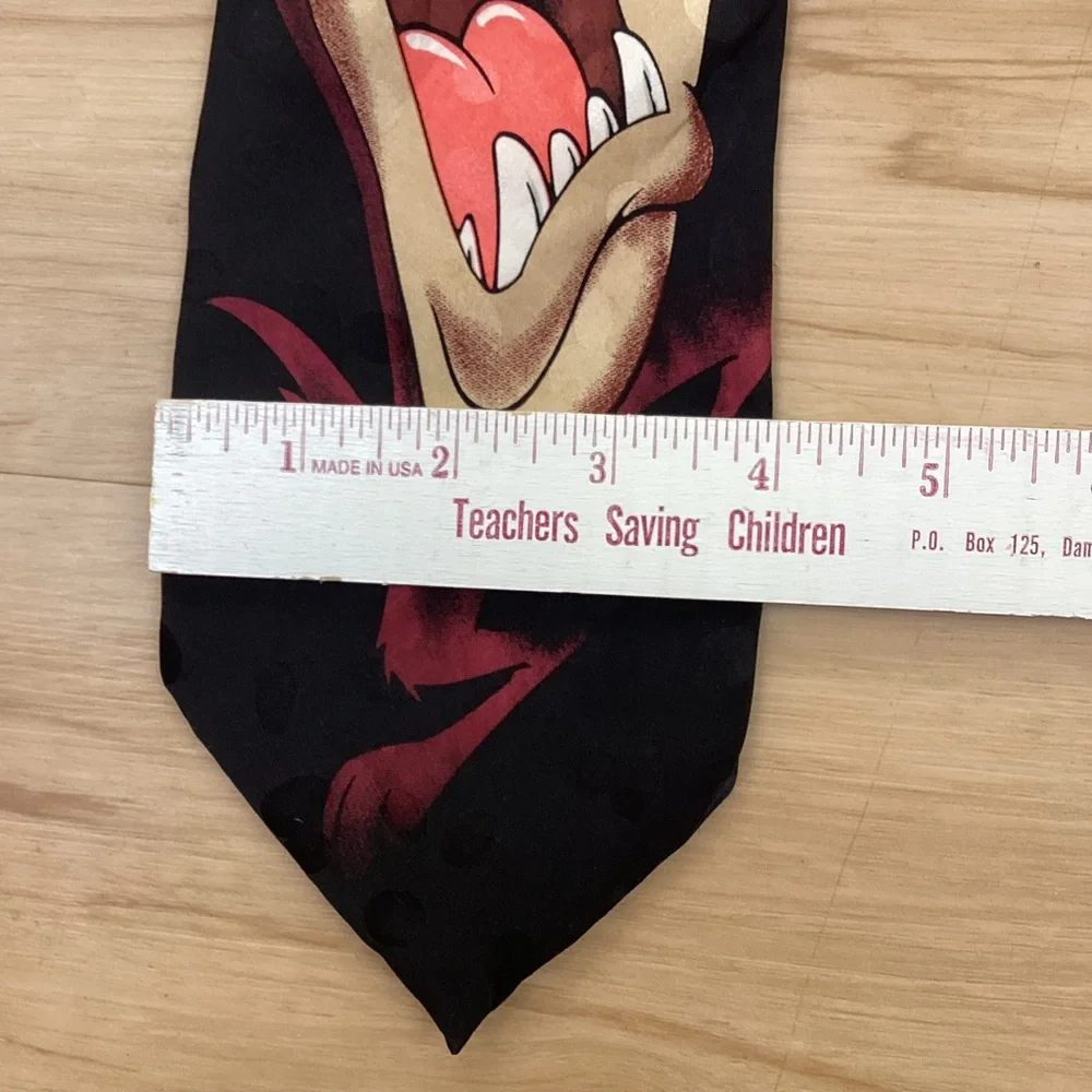 Looney Tunes Mania 100% Tasmanian‎ Devil Funny Novelty Black Neck Tie